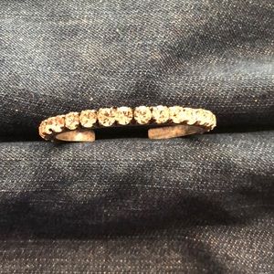 J. CREW Adjustable rose-amber crystal bracelet